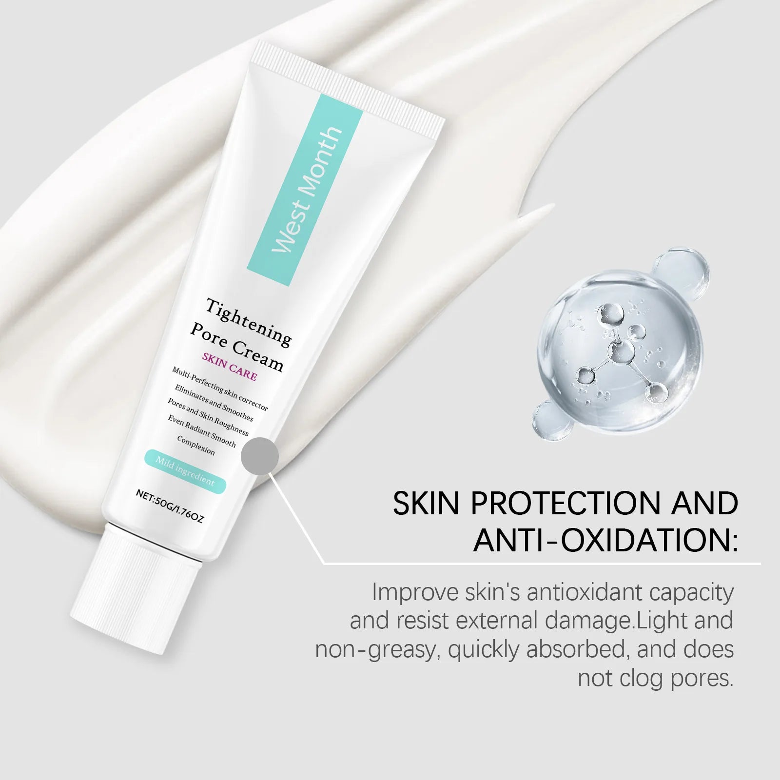 West&Month Pore Tightening Cream 50g – Oil Control & Brightening