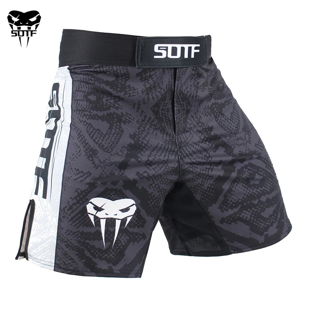 SOTF Snake Scale MMA Shorts – Breathable Muay Thai & Boxing