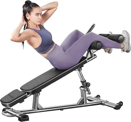 Professional Sit-Up Bench – 4 Heights, Reverse Crunch Handle