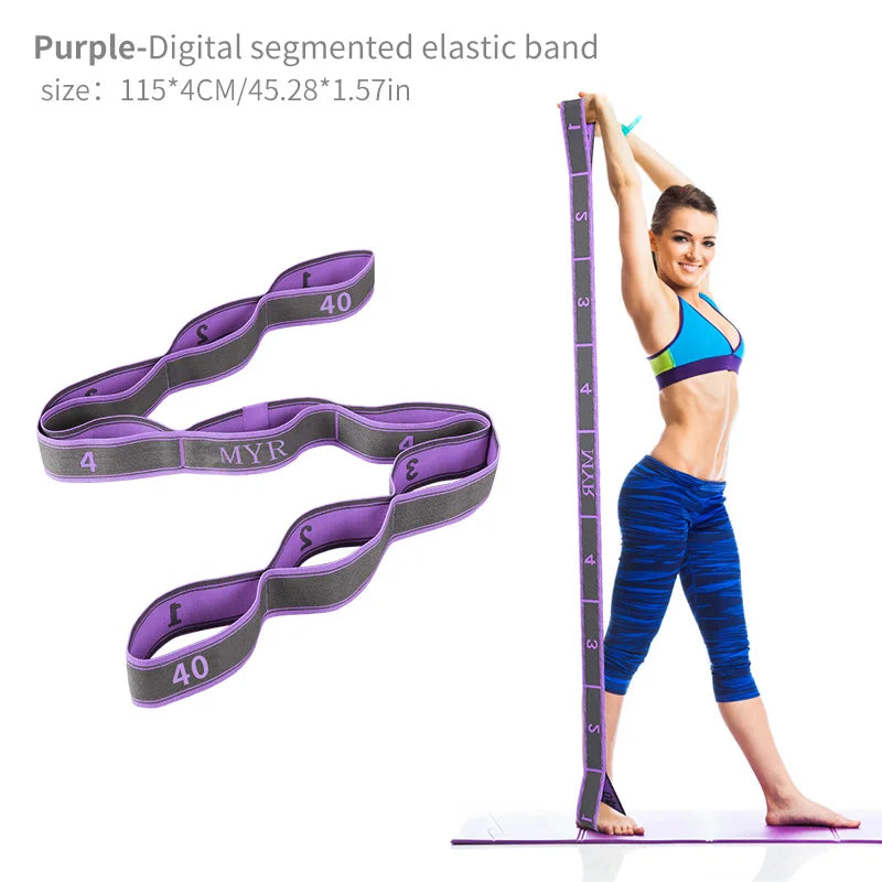Elastic Yoga Stretching Strap – Loop Band for Yoga & Pilates