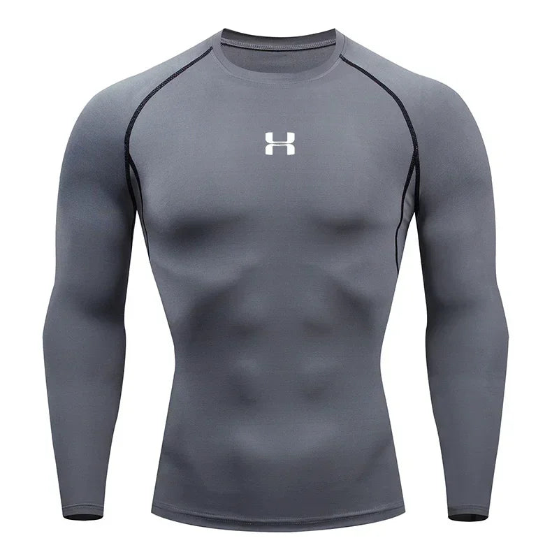 2025 Men’s Long Sleeve Sports T-Shirt – Quick Dry & Breathable