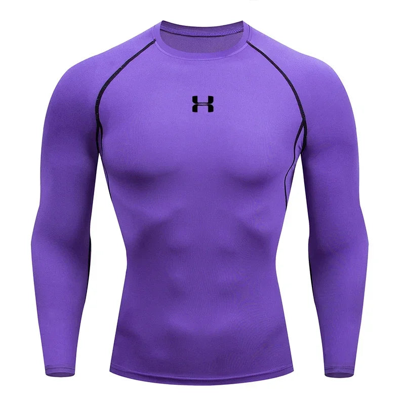 2025 Men’s Long Sleeve Sports T-Shirt – Quick Dry & Breathable