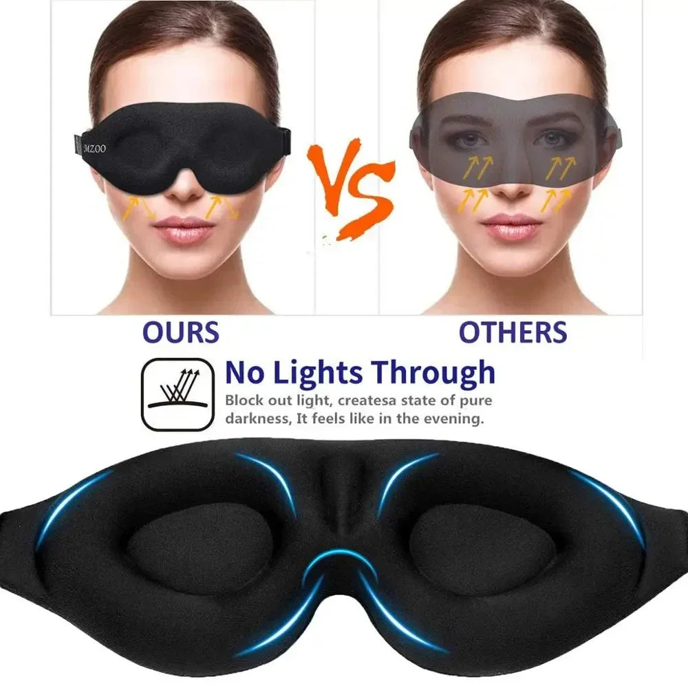 3D Contoured Eye Mask – Light-Blocking Sleep Blindfold