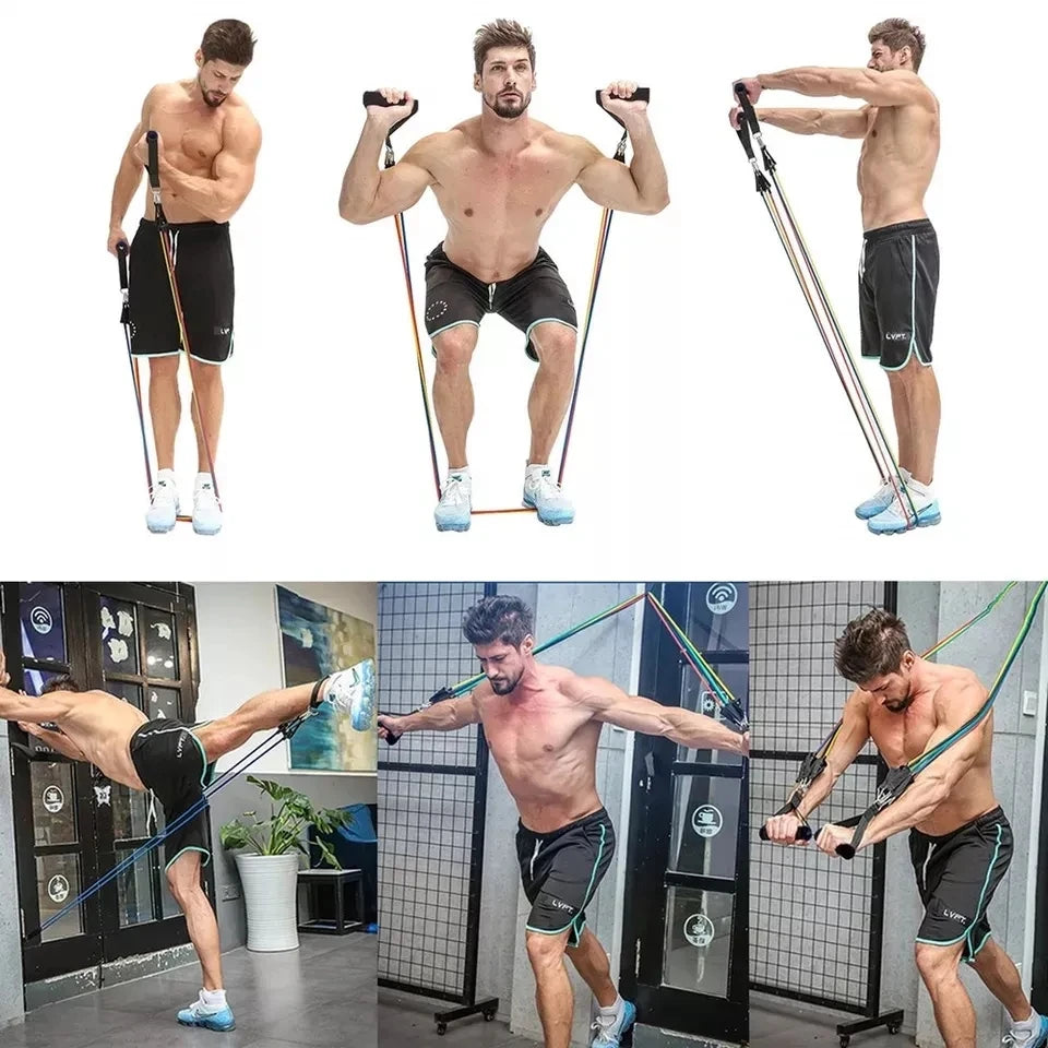 11pcs Resistance Bands Set – Fitness & Workout Kit