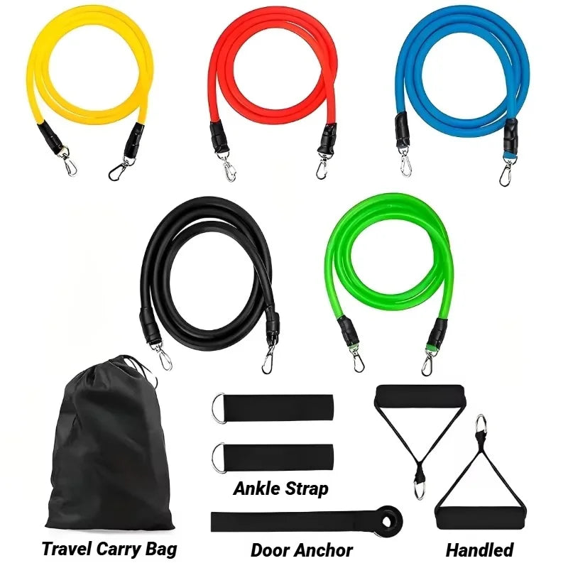 11pcs Resistance Bands Set – Portable Fitness Equipment