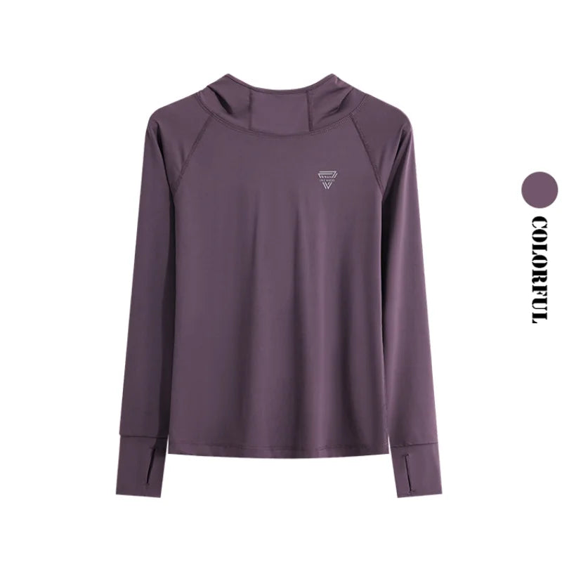 DRUR Women’s Yoga Hoodie – Lightweight Long-Sleeve Fitness Top