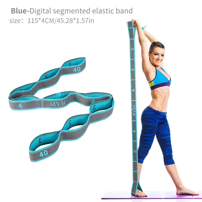 Elastic Yoga Stretching Strap – Loop Band for Yoga & Pilates