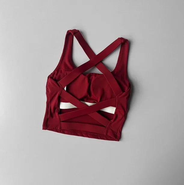 Seamless Sports Bra – Push-Up Yoga & Fitness Top