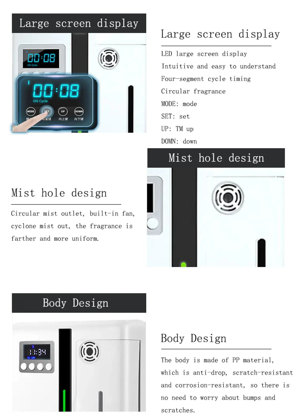 Wall-Mounted Scent Machine – 160ML Aroma Diffuser