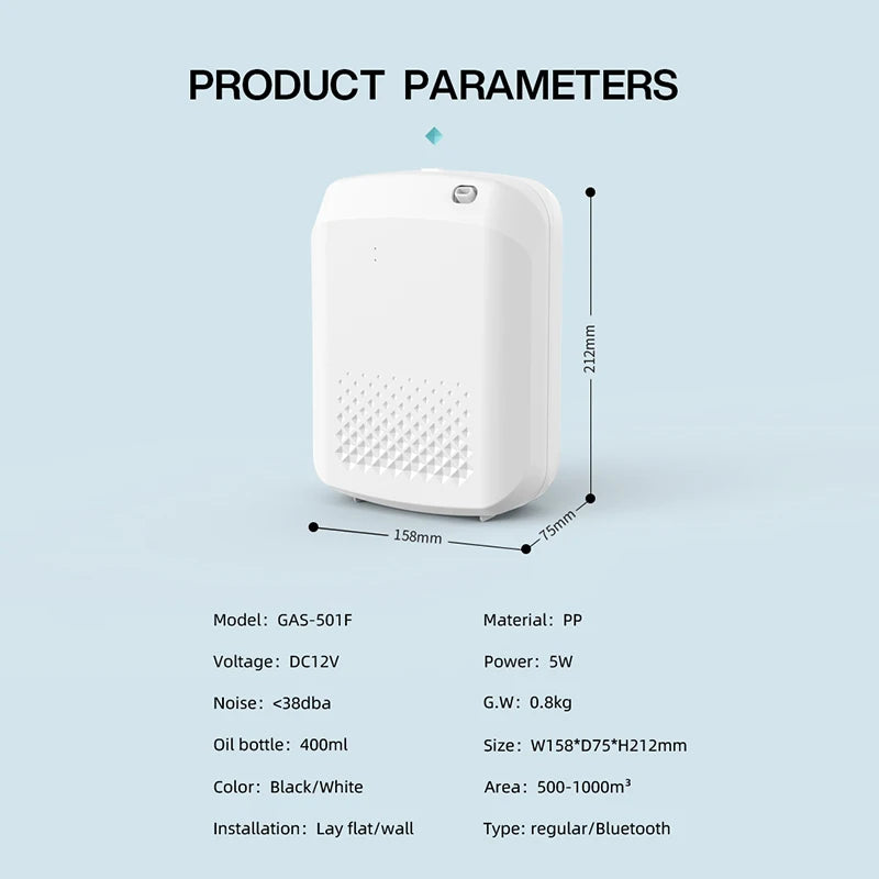 Smart Bluetooth Aroma Diffuser – 500m³ Coverage