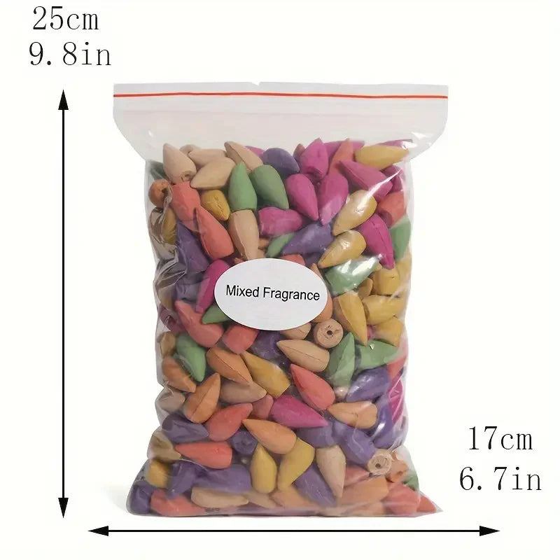 Backflow Incense Cones – Mixed Scents for Yoga & Tea Room