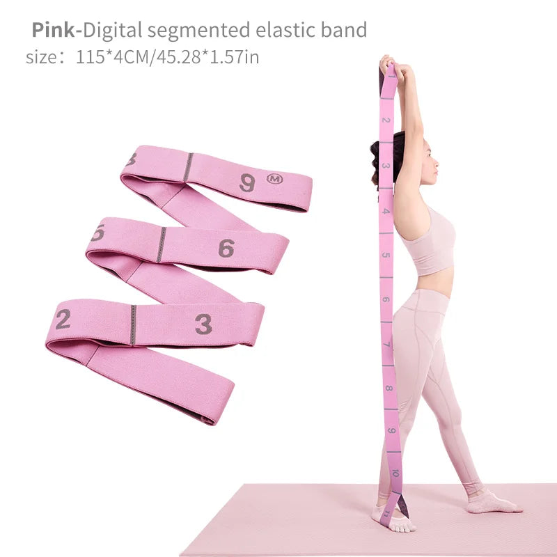 Elastic Yoga Stretching Strap – Loop Band for Yoga & Pilates
