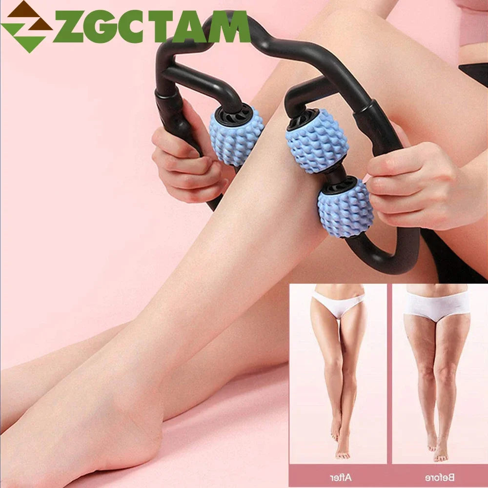 4-Wheel Foam Roller – Deep Tissue Muscle Massager 360°