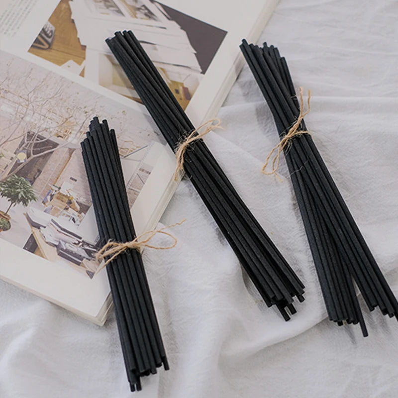 50pcs Black Rattan Reed Sticks – Aromatherapy Diffuser Refill