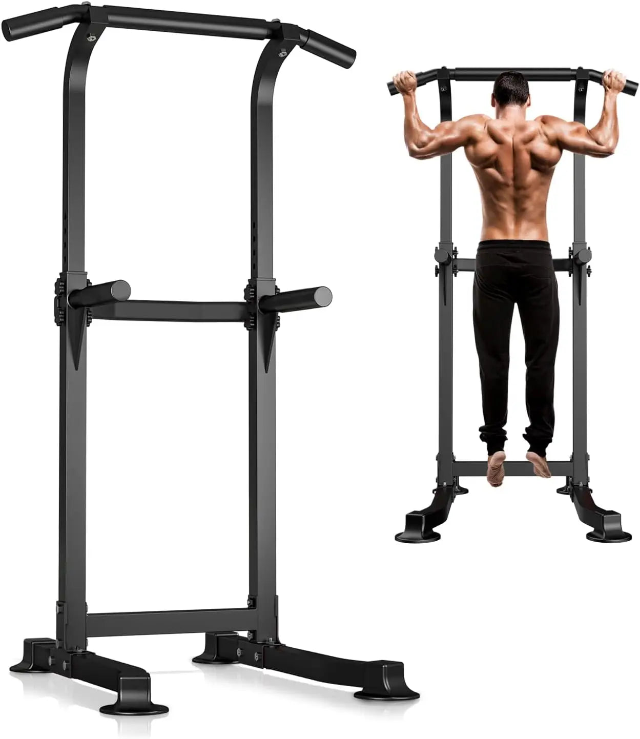 Adjustable Power Tower – Pull-Up & Dip Station, 330lbs Capacity