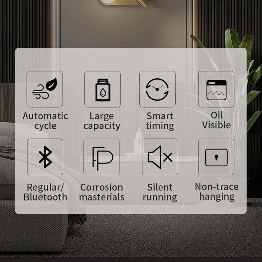 Smart Bluetooth Aroma Diffuser – 500m³ Hotel & Home