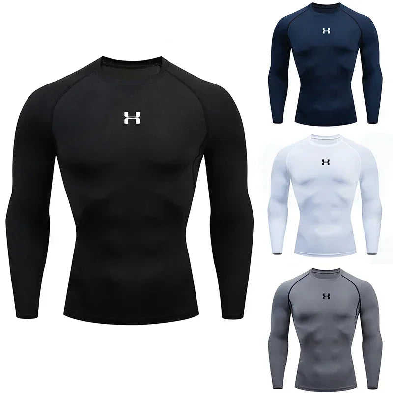 2025 Men’s Long Sleeve Sports T-Shirt – Quick Dry & Breathable