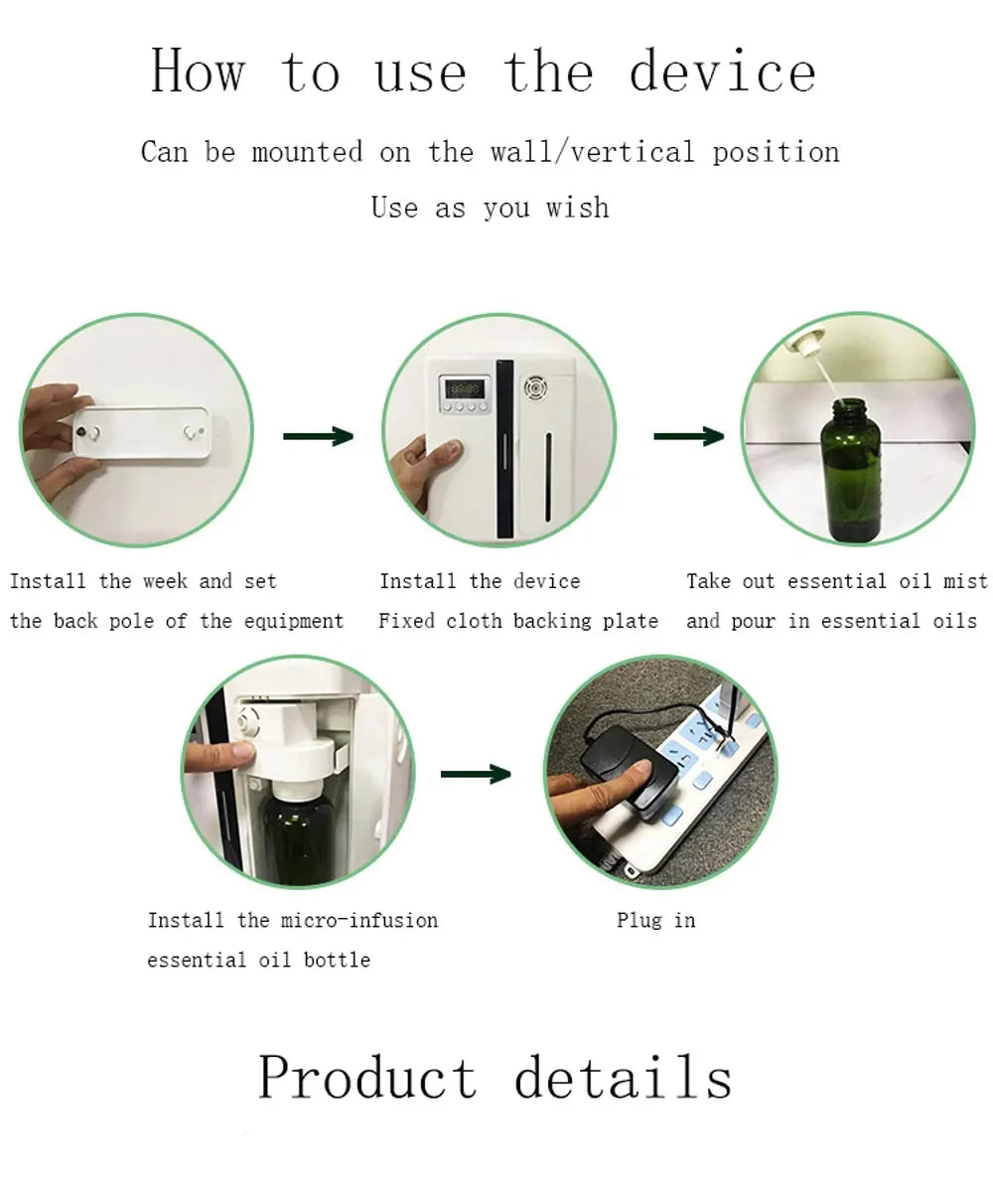 Wall-Mounted Scent Machine – 160ML Aroma Diffuser