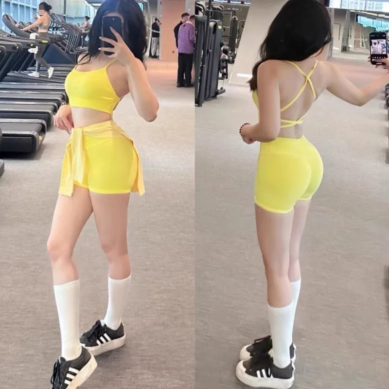 Seamless High-Waist Fitness Shorts – Hip-Lifting & Stretchy