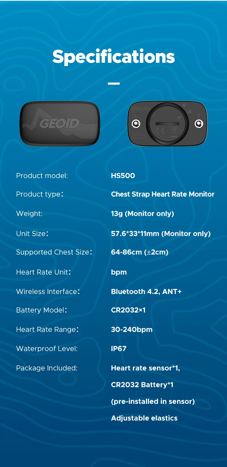 GEOID Heart Rate Monitor – Armband & Chest Strap