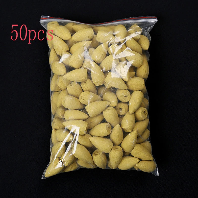 Backflow Incense Cones – Mixed Scents for Yoga & Tea Room