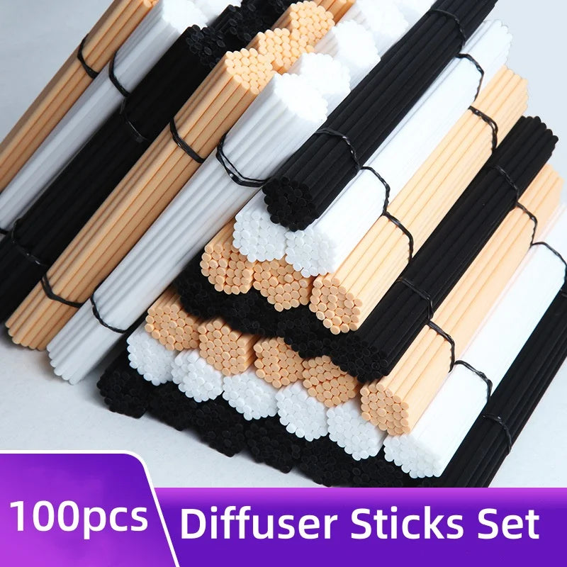100pcs Reed Diffuser Sticks – 3mm Fiber Aromatherapy Refill
