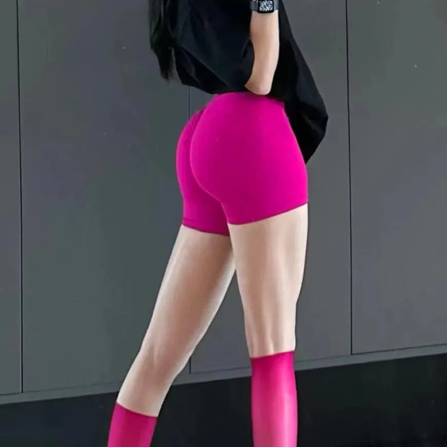 Seamless High-Waist Fitness Shorts – Hip-Lifting & Stretchy