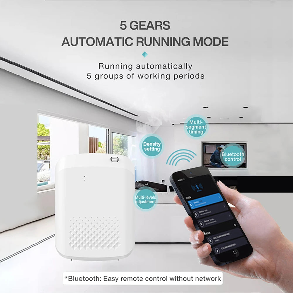 Smart Bluetooth Aroma Diffuser – 500m³ Hotel & Home
