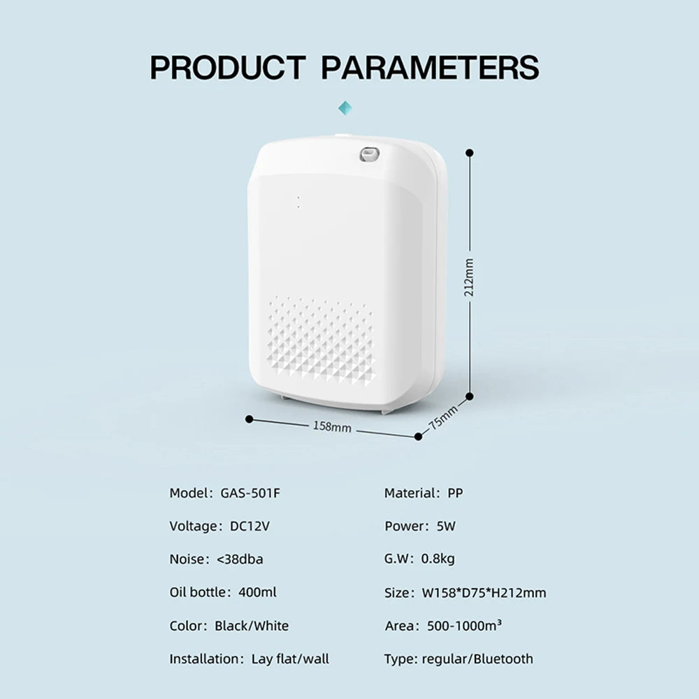 Smart Bluetooth Aroma Diffuser – 500m³ Hotel & Home
