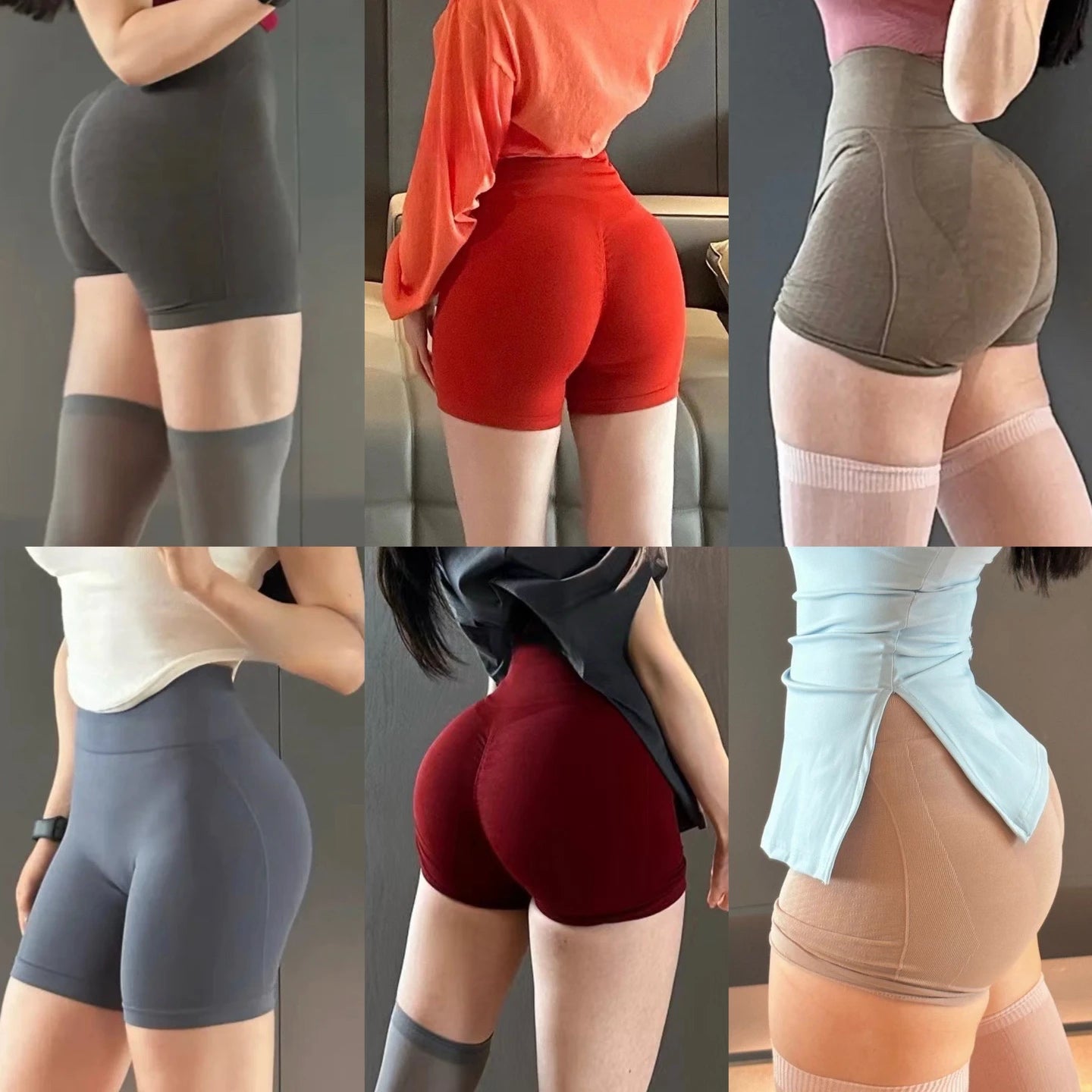 Seamless Jacquard Yoga Pants – Hip Lifting Fitness Short