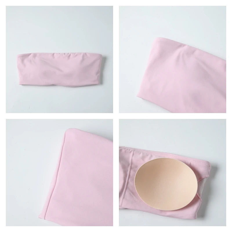 Ctenkevet Two-Piece Women’s Fitness Set – Strapless Yoga & Gym Outfit