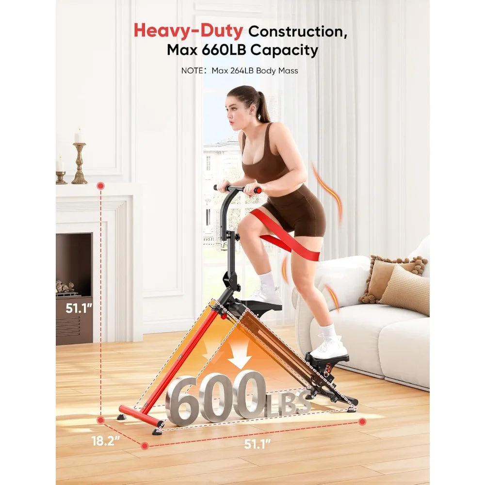 Home Fitness Stair Stepper – Adjustable Levels & Ski Simulation