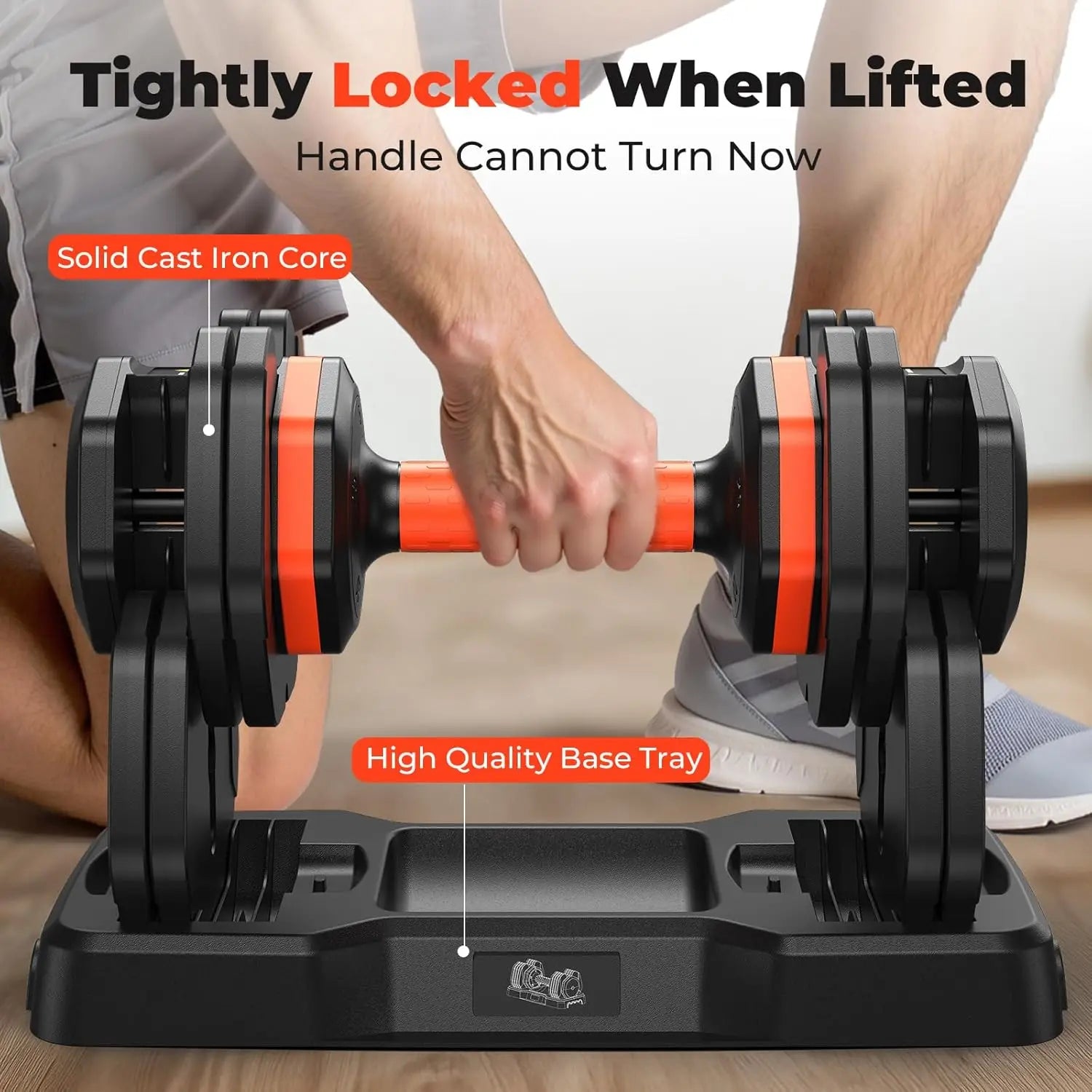 Adjustable Dumbbell Set – 25LB with Anti-Slip Handle