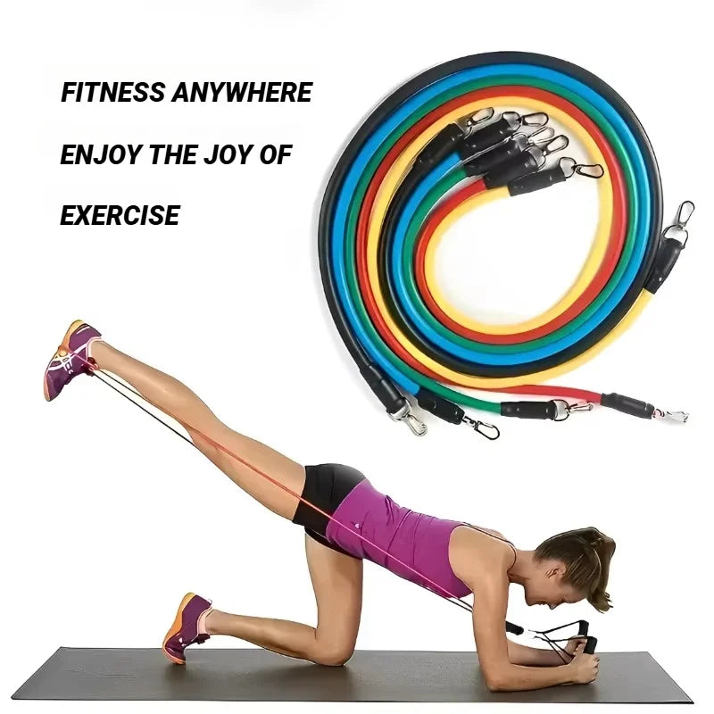11pcs Resistance Bands Set – Portable Fitness Equipment