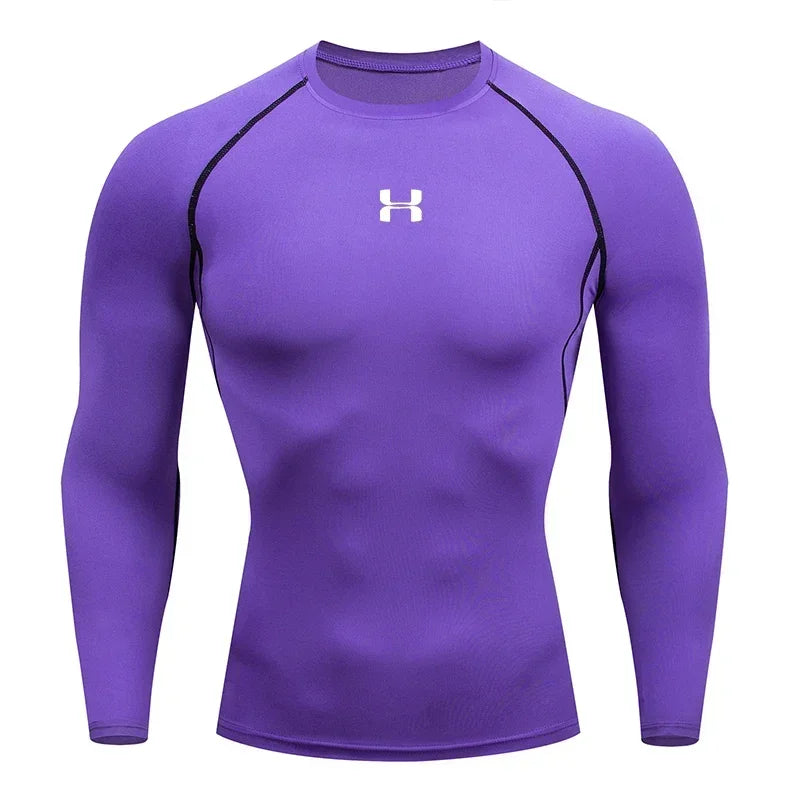 2025 Men’s Long Sleeve Sports T-Shirt – Quick Dry & Breathable