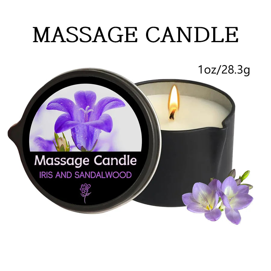 Massage Candle – Essential Oils, 1–2oz, Six Scents