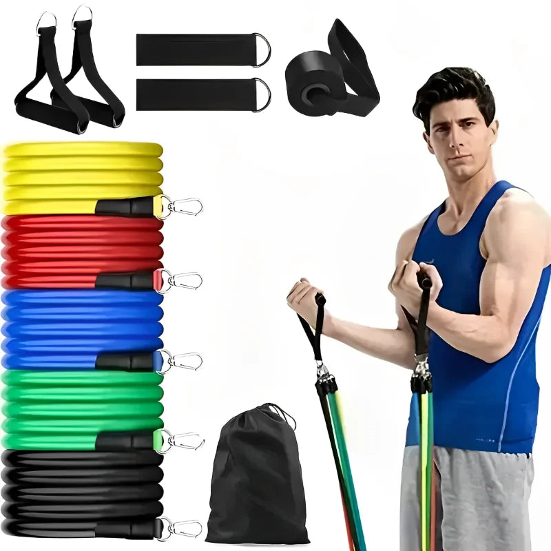 11pcs Resistance Bands Set – Portable Fitness Equipment