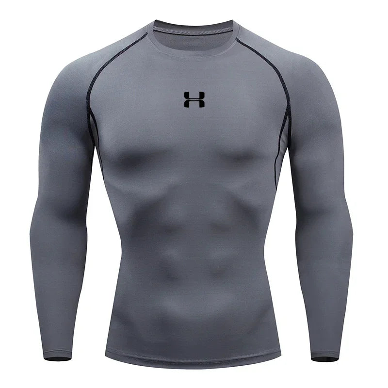 2025 Men’s Long Sleeve Sports T-Shirt – Quick Dry & Breathable