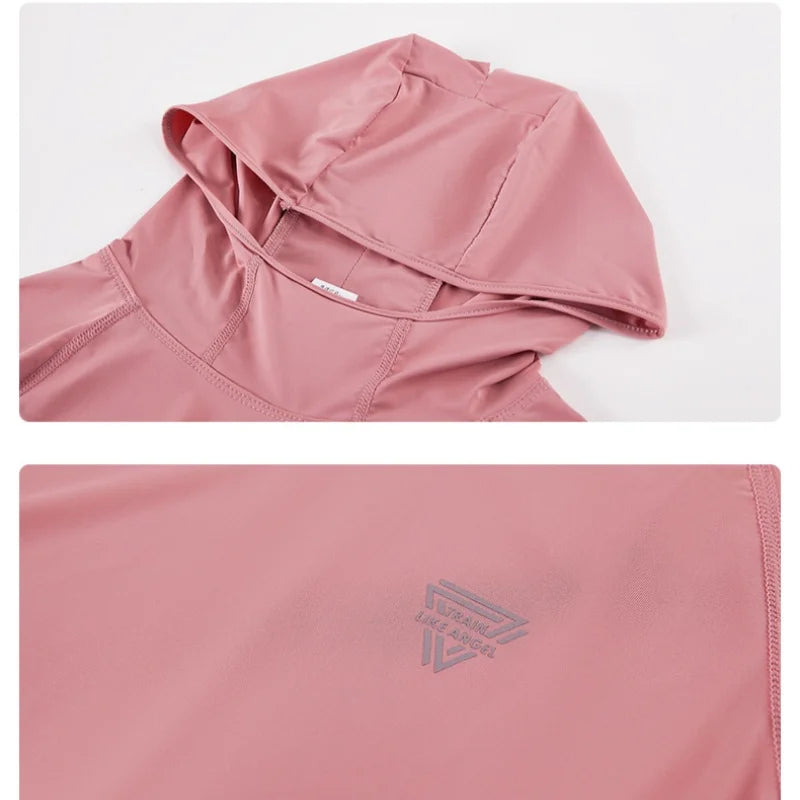 DRUR Women’s Yoga Hoodie – Lightweight Long-Sleeve Fitness Top