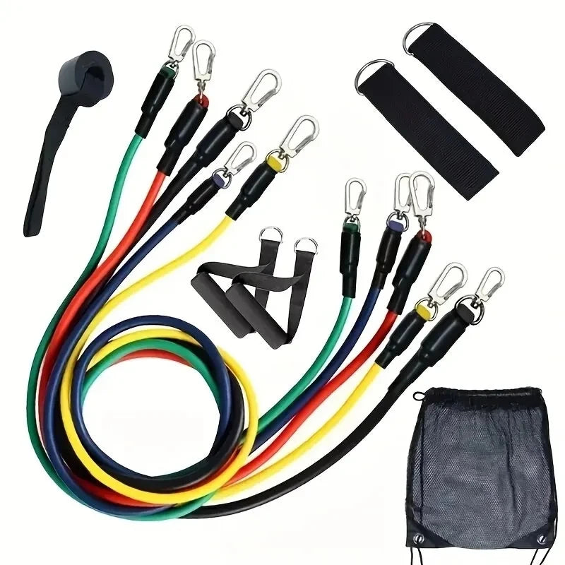 11pcs Resistance Bands Set – Fitness & Workout Kit