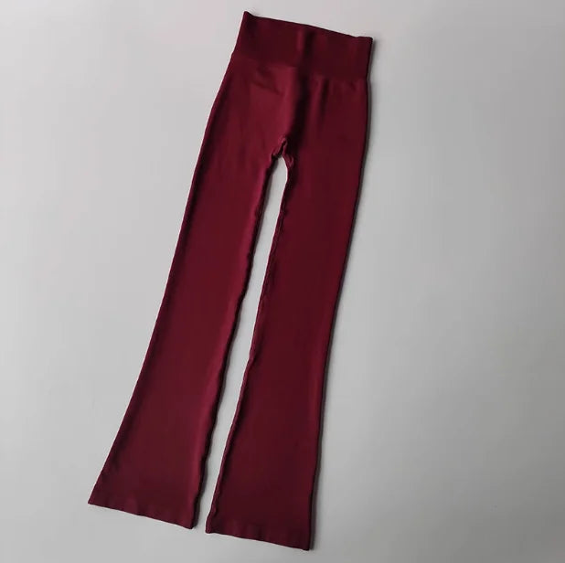 High-Waist Seamless Compression Leggings – Lifting & Flared Yoga Pants