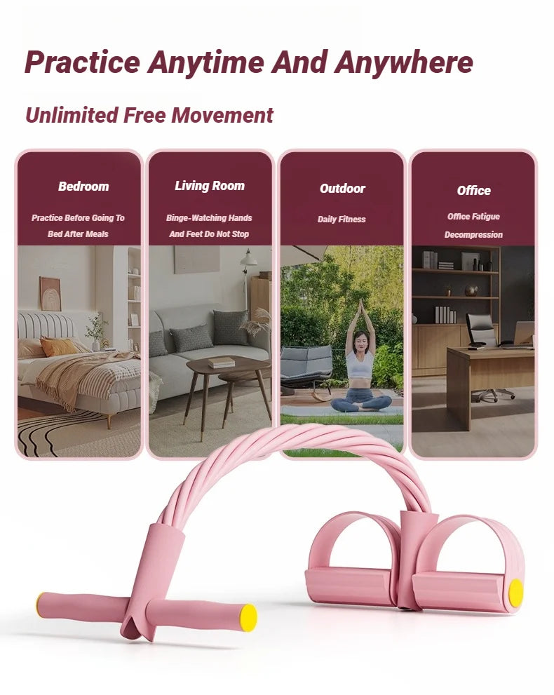 4-Tube Fitness Tensioner – Yoga & Ab Strength Trainer