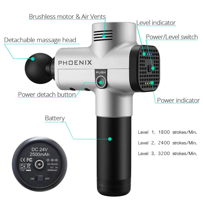Phoenix A2 Massage Gun – Deep Tissue Muscle Massager