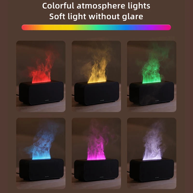 Aroma Diffuser with Colorful Flame – Ultrasonic Cool Mist Humidifier