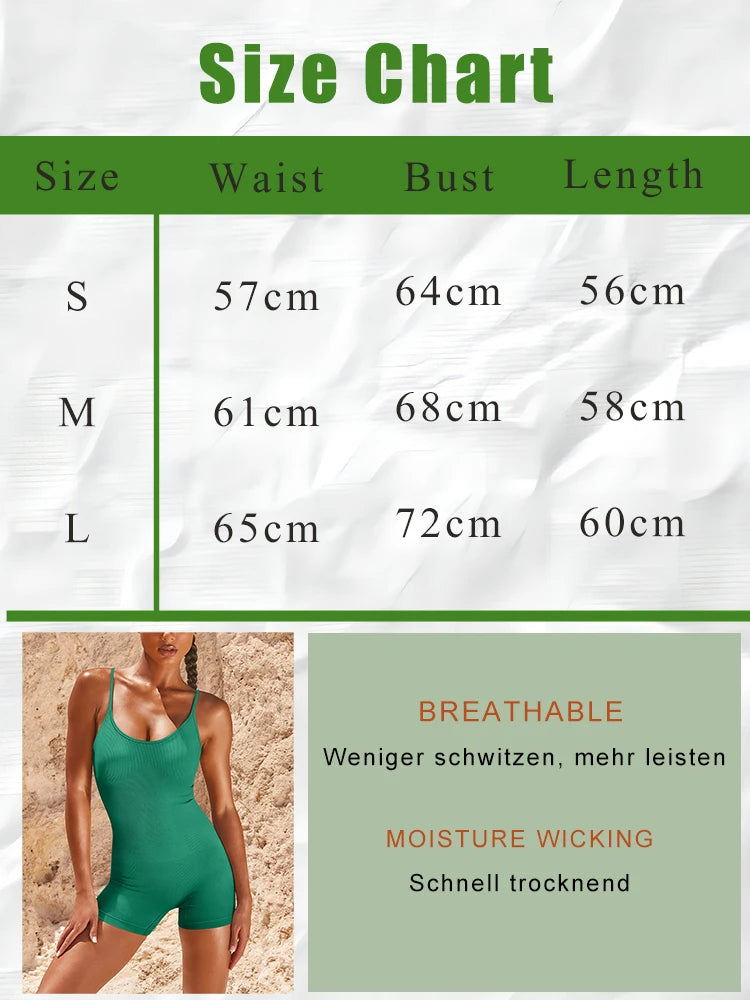 Women’s Seamless Yoga Jumpsuit – High-Waist Fitness & Running Set