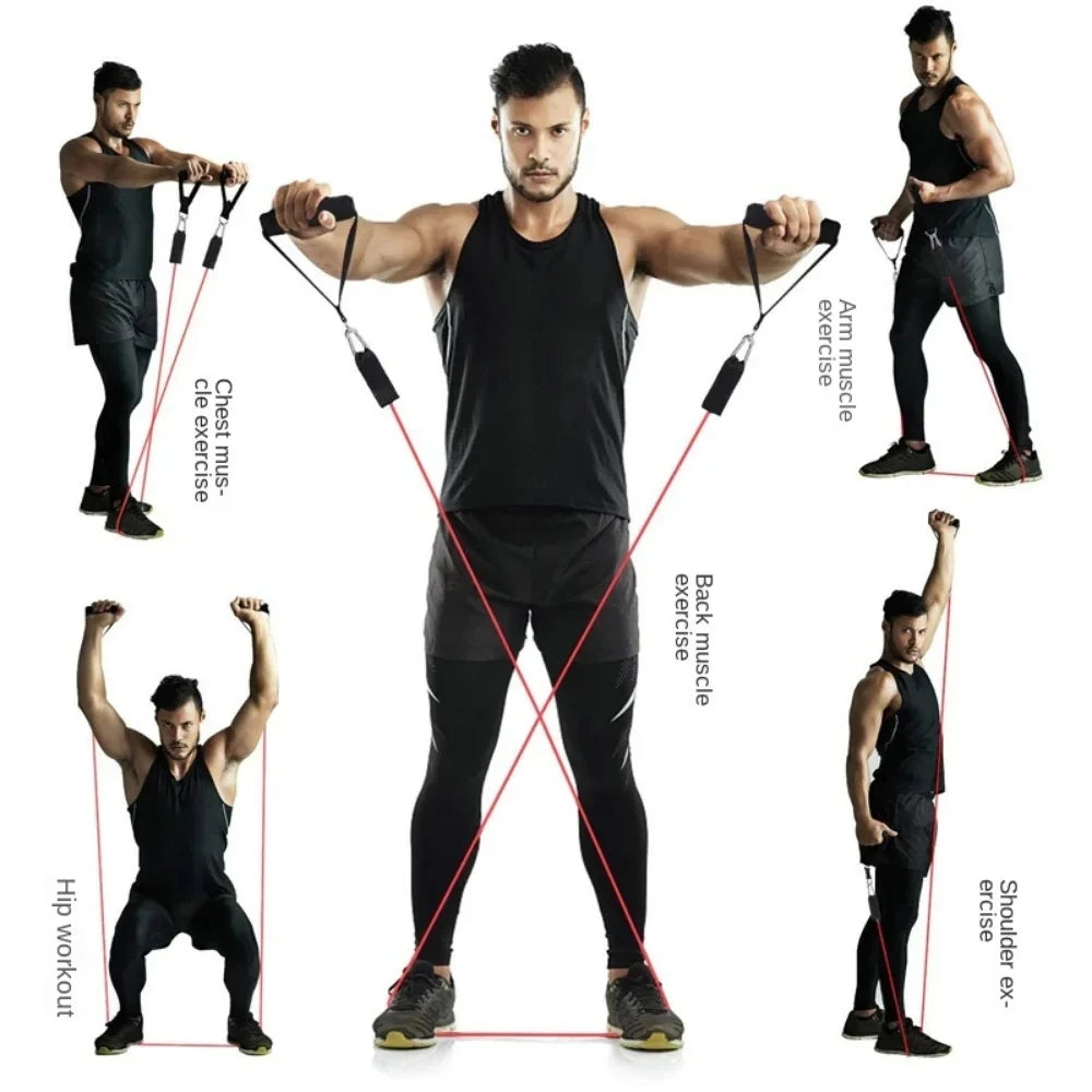 11pcs Resistance Bands Set – Fitness & Workout Kit