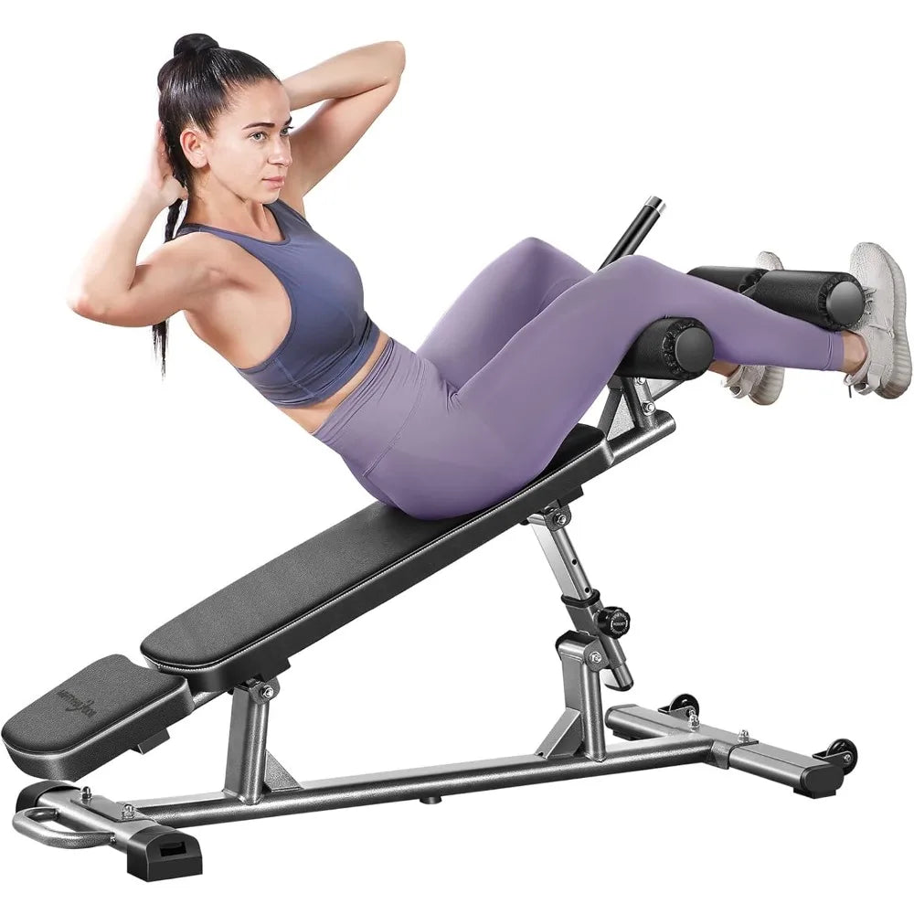 Professional Sit-Up Bench – 4 Heights, Reverse Crunch Handle