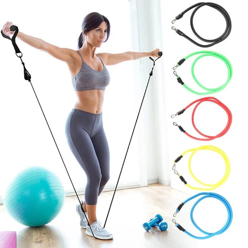 11pcs Resistance Bands Set – Fitness & Workout Kit