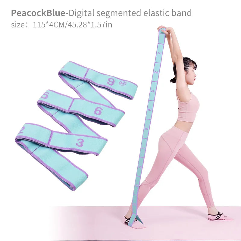 Elastic Yoga Stretching Strap – Loop Band for Yoga & Pilates