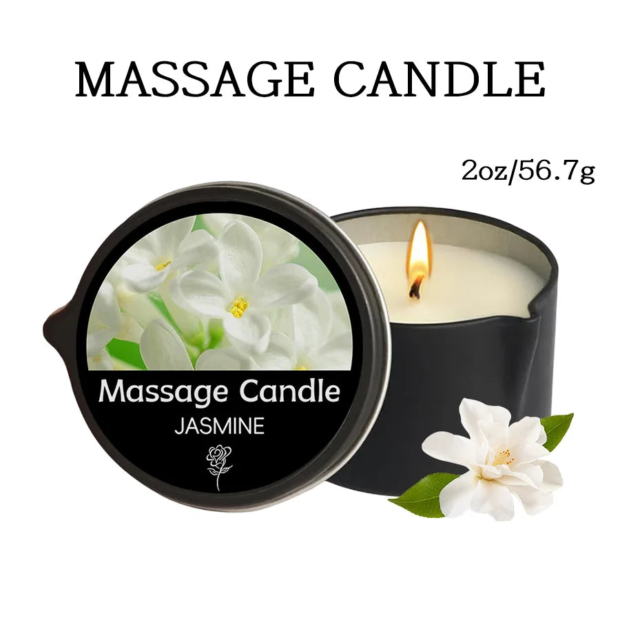 Massage Candle – Essential Oils, 1–2oz, Six Scents